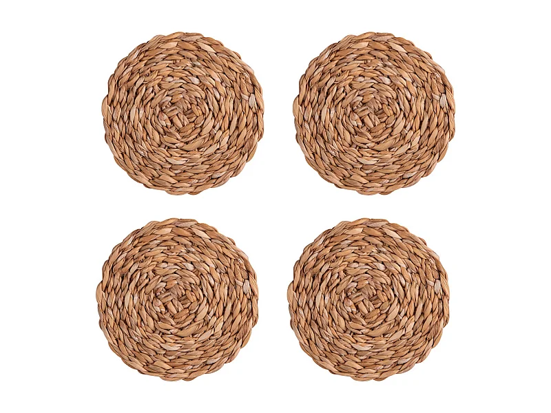 Set de 4 dessous de verre en jonc de mer 11 cm