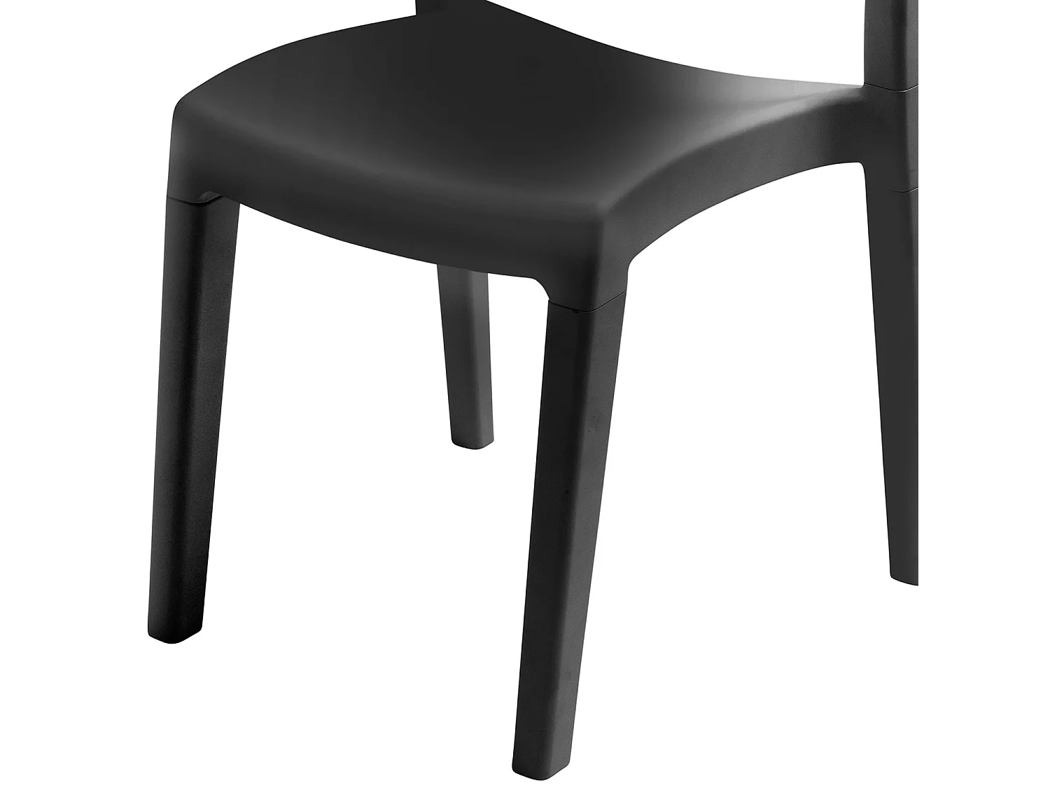 Klik/Klak - Cadeira de jardim em resina. Cadeiras de jantar, poltronas de exterior em cinzento antracite