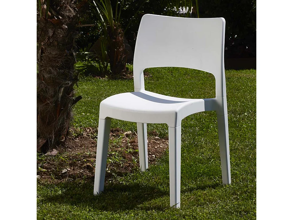 Klik/Klak - Sedia da giardino in resina design minimal e finitura opaca