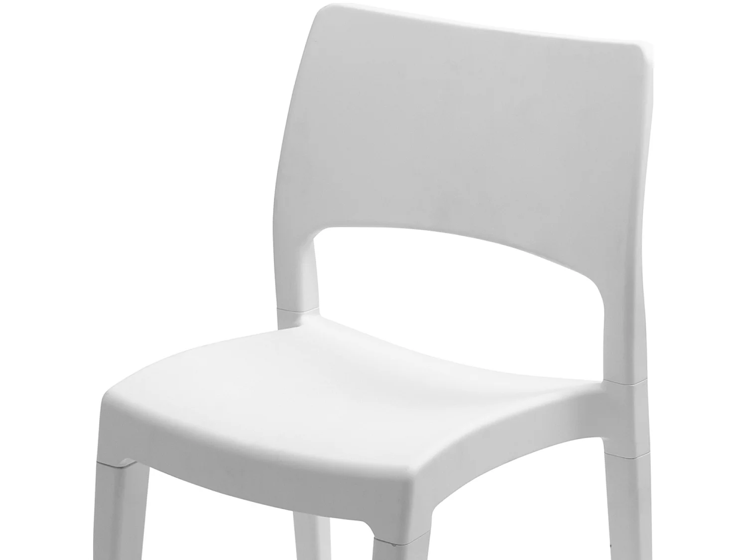 Klik/Klak - Sedia da giardino in resina design minimal e finitura opaca