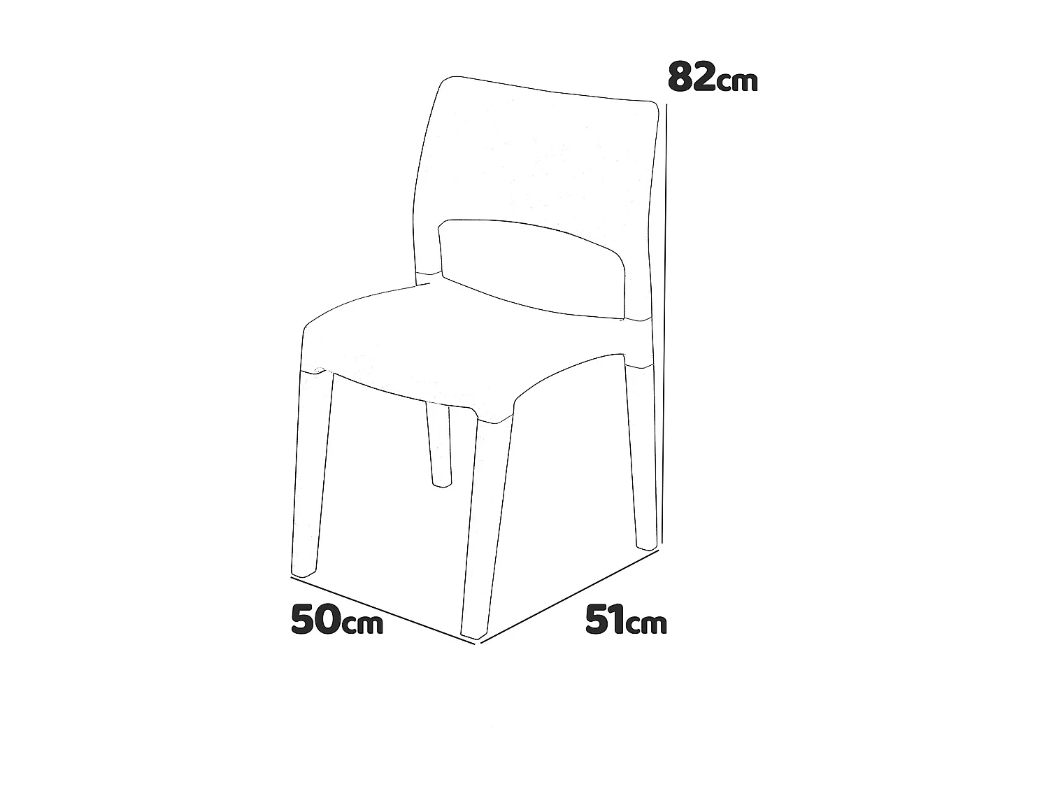 Klik/Klak - Sedia da giardino in resina design minimal e finitura opaca