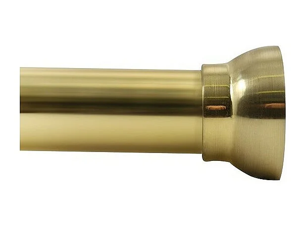 Barre tringle pour rideau de douche ou baignoire extensible sans perçage en Alu KRETA 125-220cm Doré Spirella