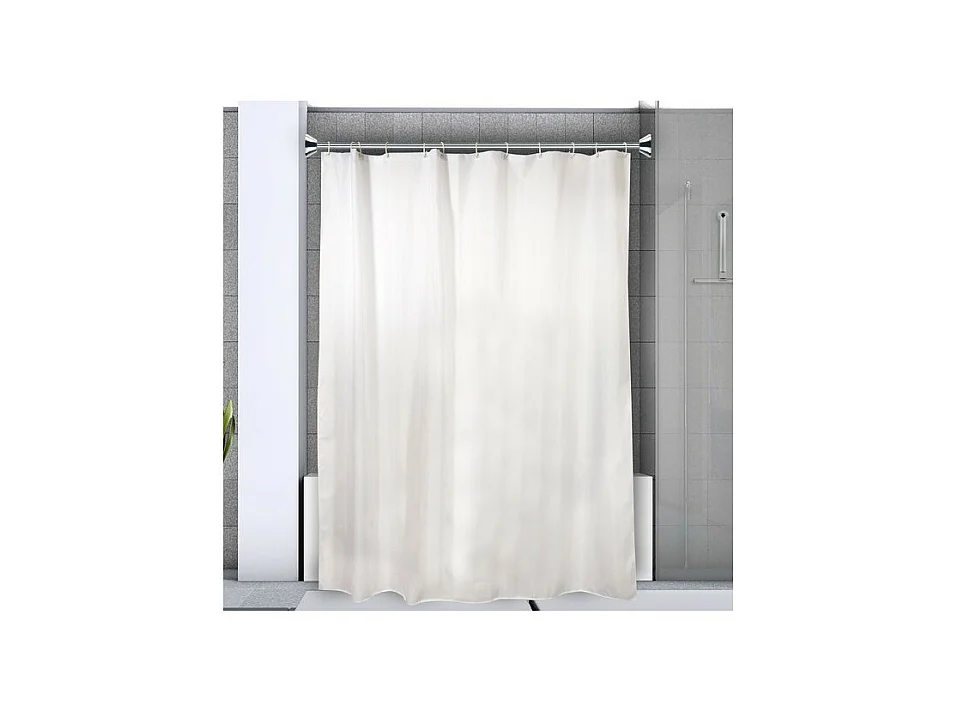 Barre tringle pour rideau de douche ou baignoire extensible à  fixer en Inox SLIM 125-220cm Chromé Spirella