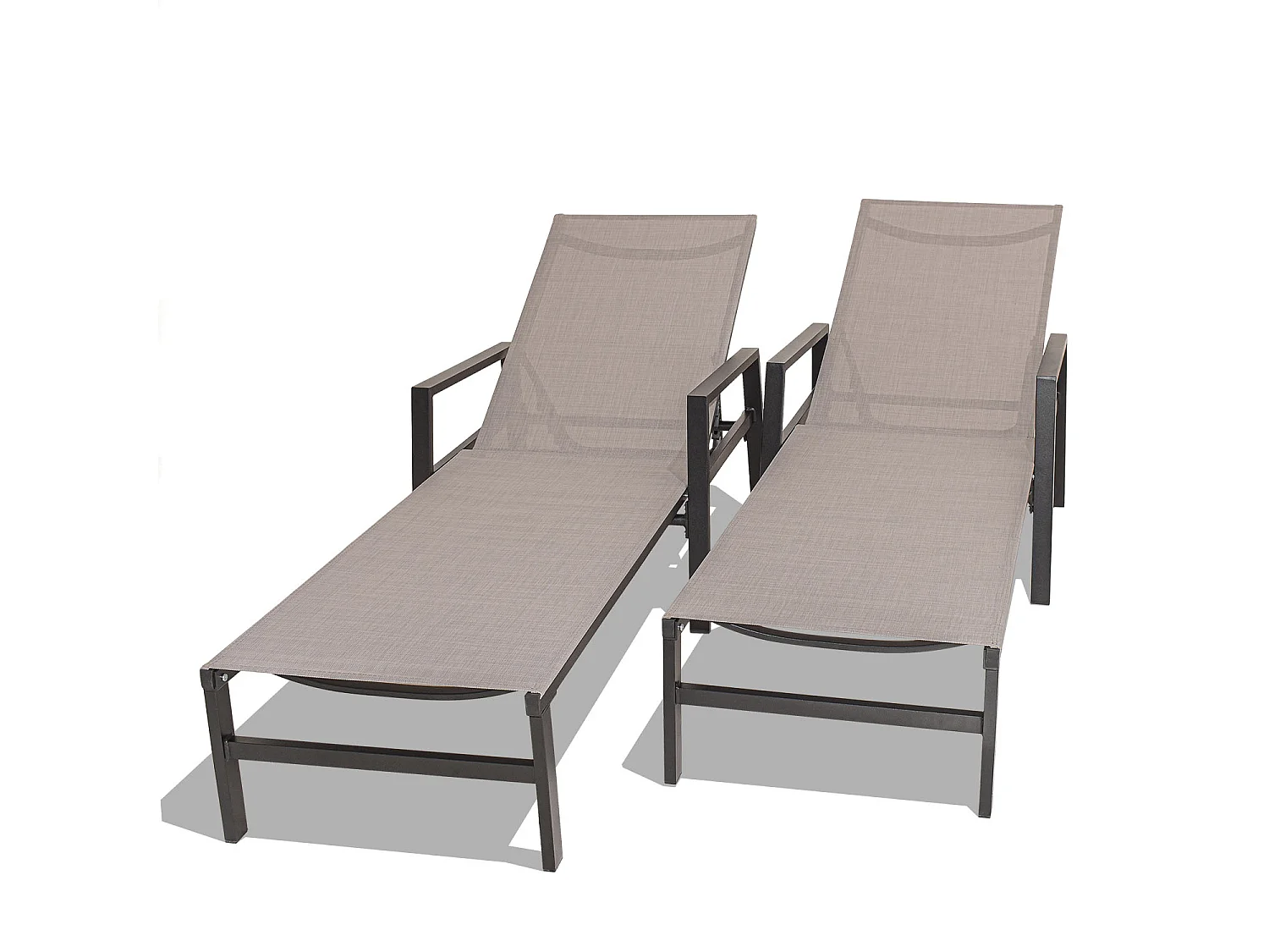 Tigri - Conjunto de 2 canteiros de jardim em alumínio e textilene