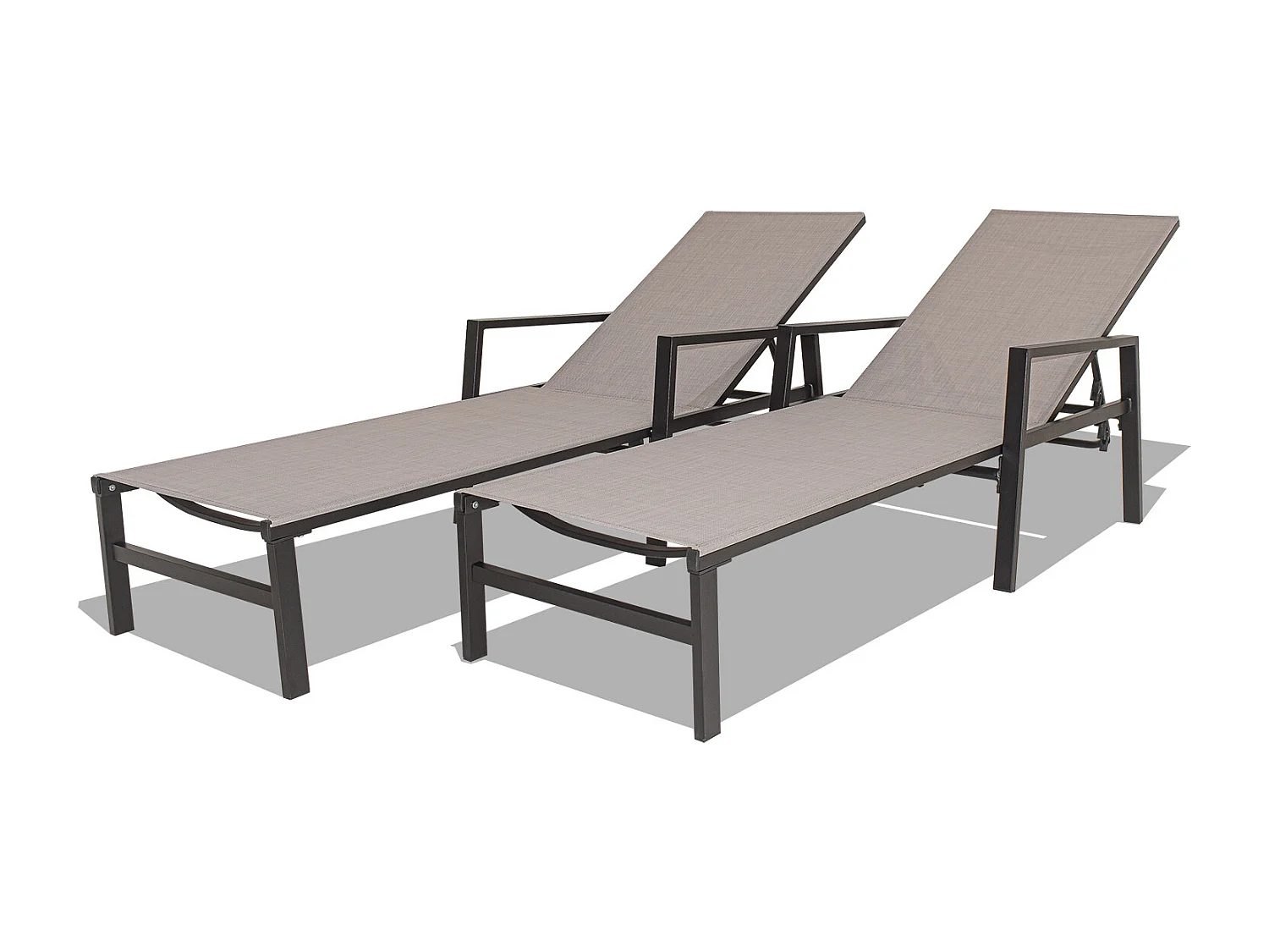 Tigri - Conjunto de 2 canteiros de jardim em alumínio e textilene