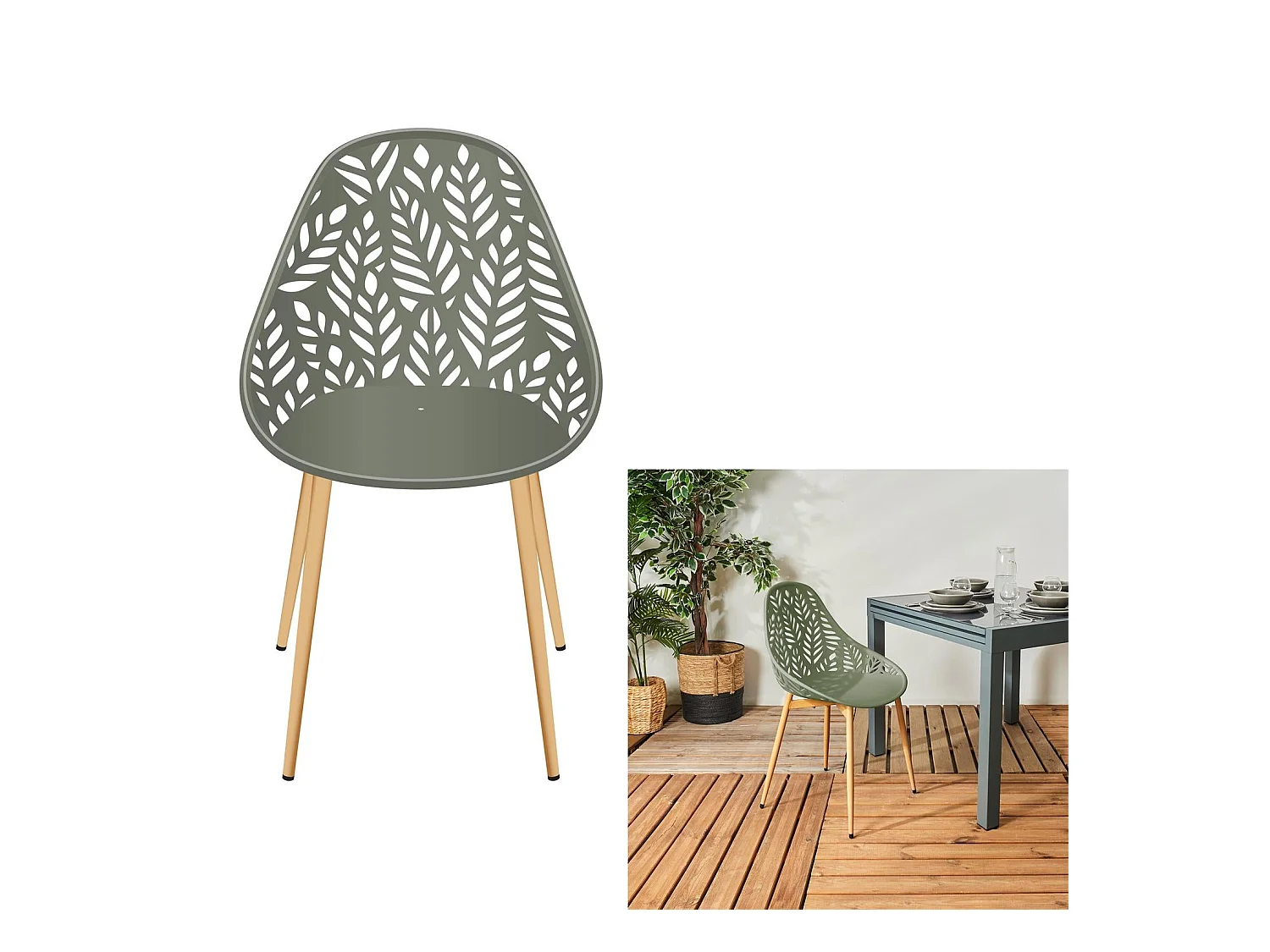 Chaise Lucena Olive - Lot De 4