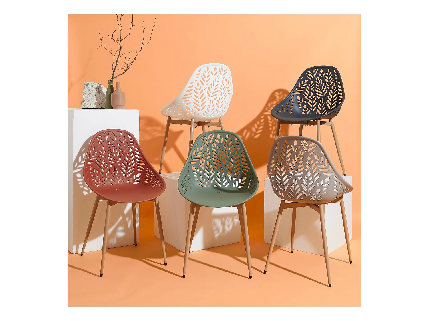 Chaise Lucena Olive - Lot De 4