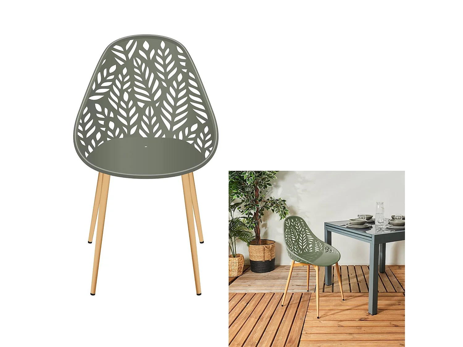 Chaise Lucena Olive - Lot De 4