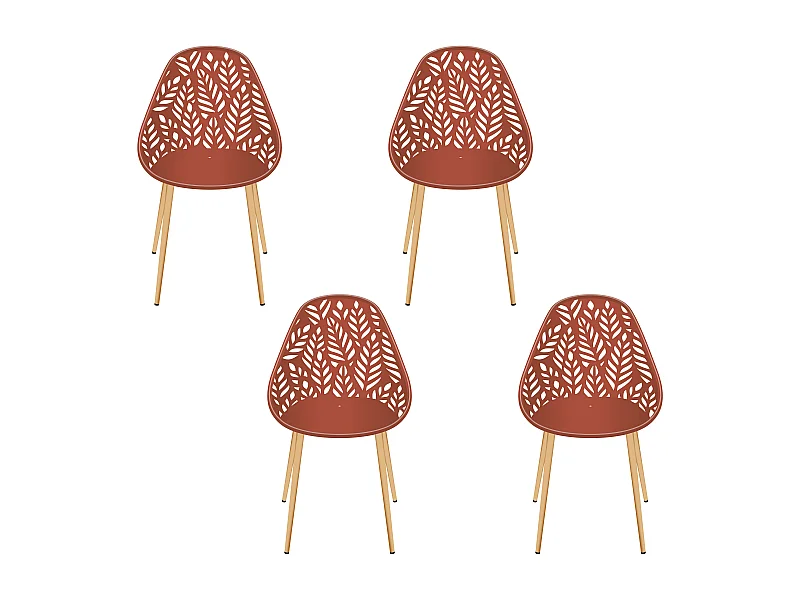 Chaise Lucena Terracotta - Lot De 4