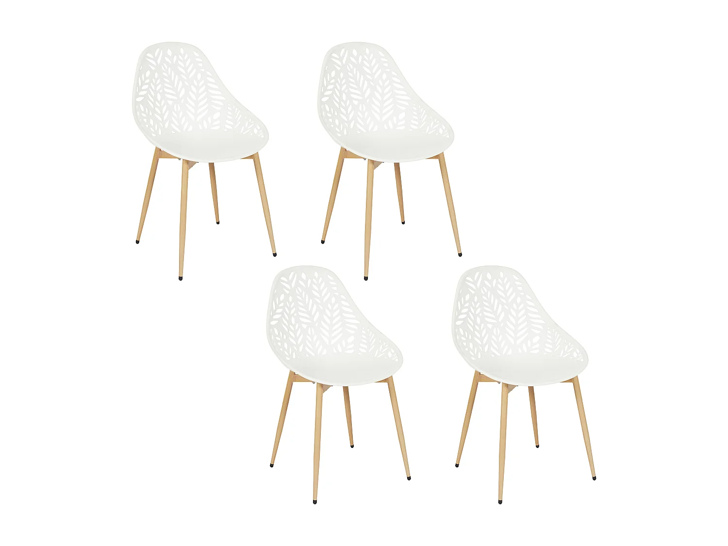 Chaise Lucena Blanc - Lot De 4