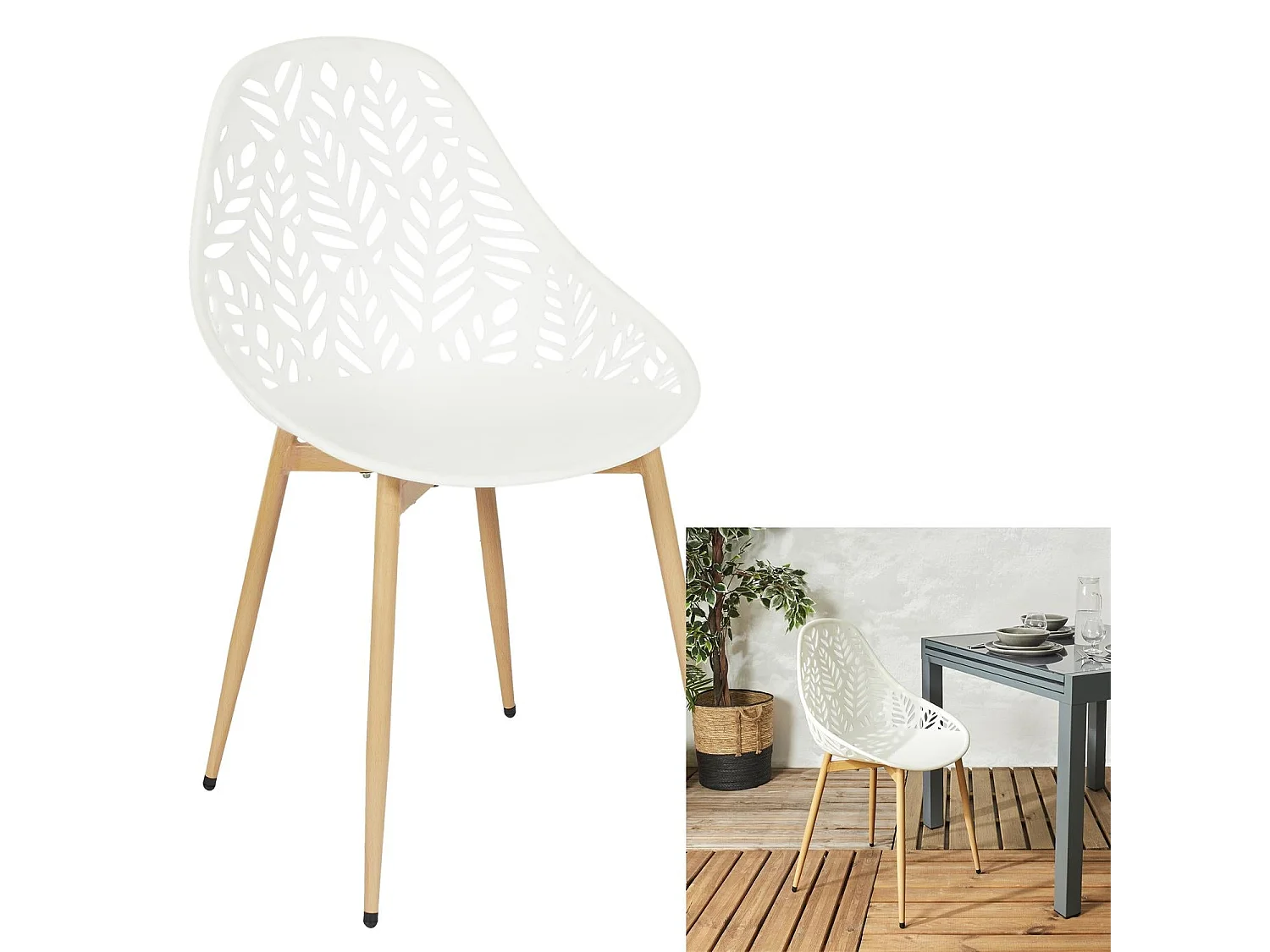 Chaise Lucena Blanc - Lot De 4