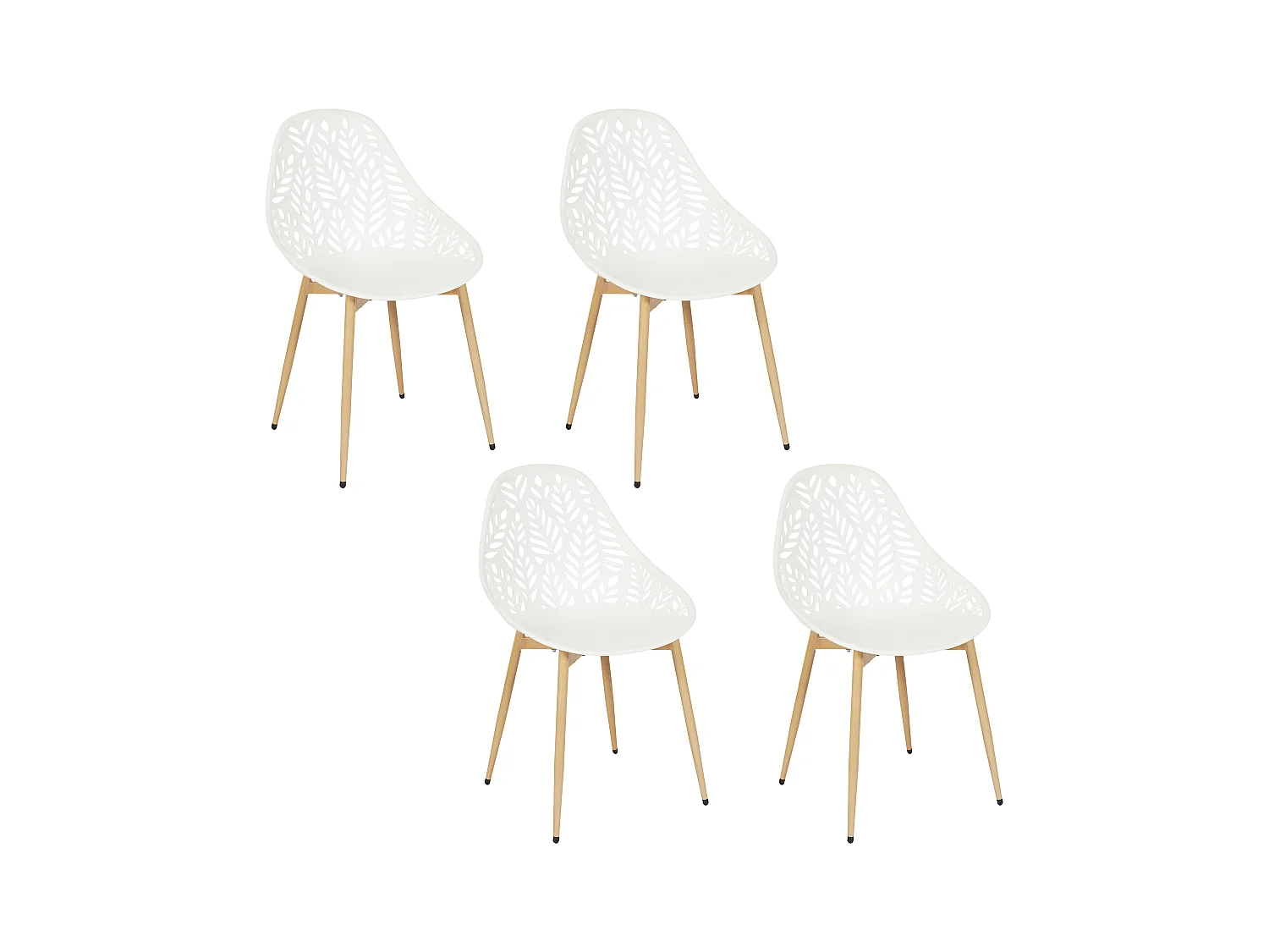 Chaise Lucena Blanc - Lot De 4
