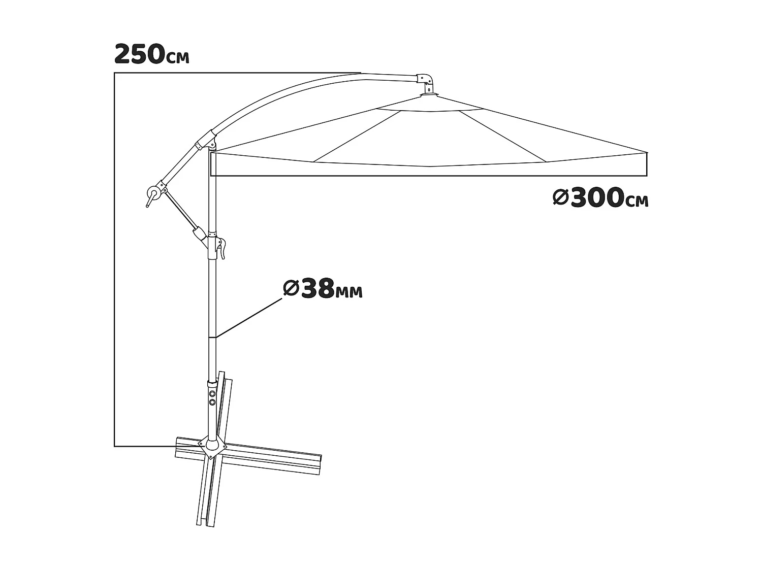 Guarda-chuva retráctil 3x3 para o exterior Braço rotativo de 360°, Fendas de ventilação resistentes aos raios UV e anti-alça em aço inoxidável.