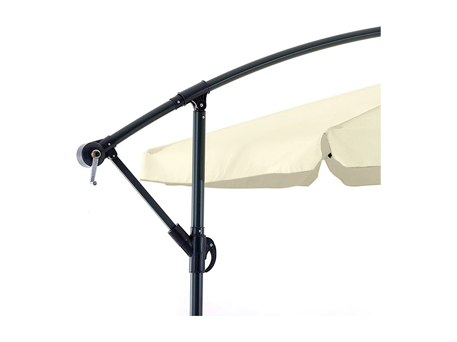 Parasol excéntrico - de acero con lona octogonal Ø 300 cm, color beige