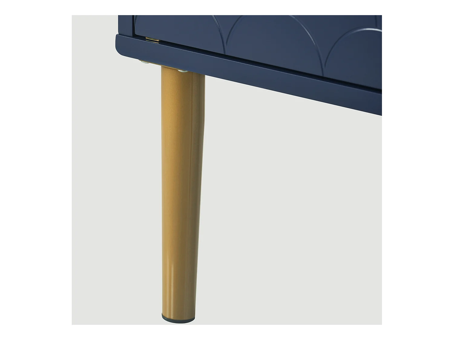 Lot de 2 Table de chevet à 1 porte, table de canapé - bleu marine -  50x35x35 cm