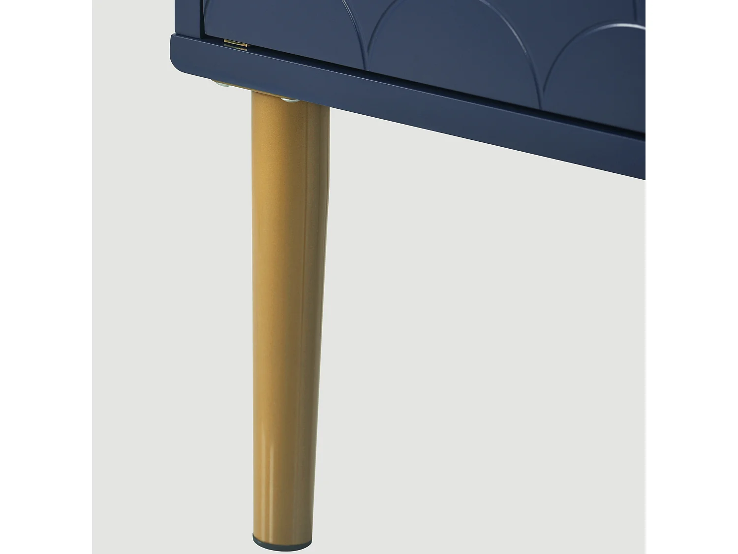 Lot de 2 Table de chevet à 1 porte, table de canapé - bleu marine -  50x35x35 cm