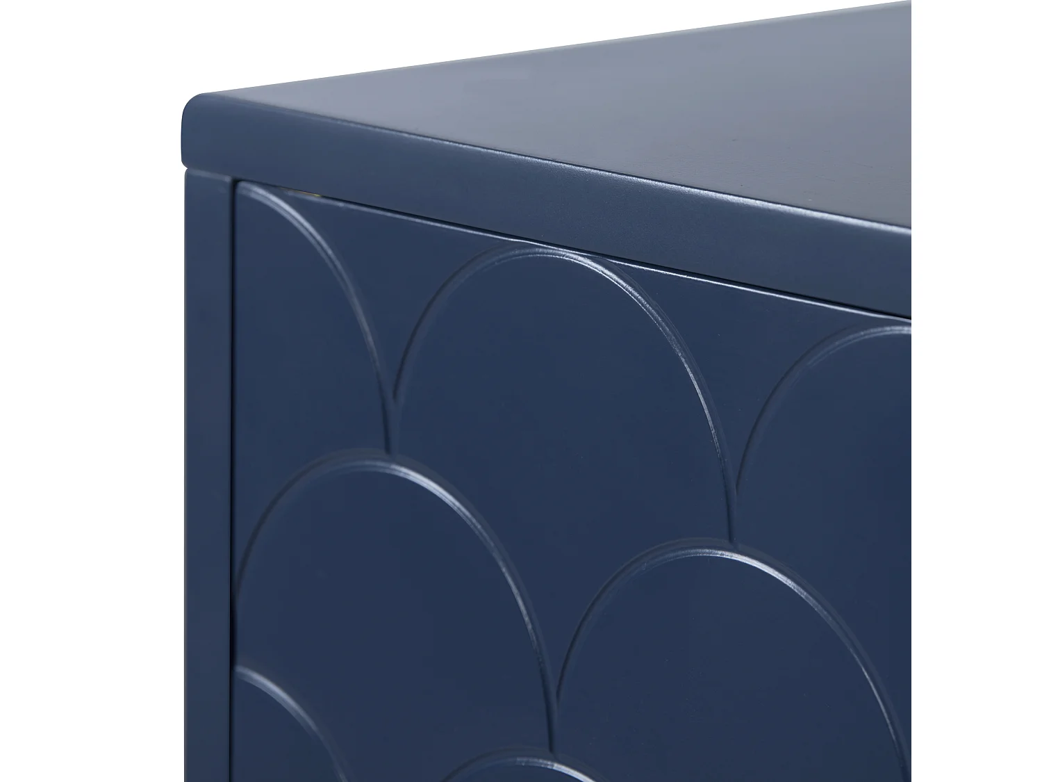 Lot de 2 Table de chevet à 1 porte, table de canapé - bleu marine -  50x35x35 cm