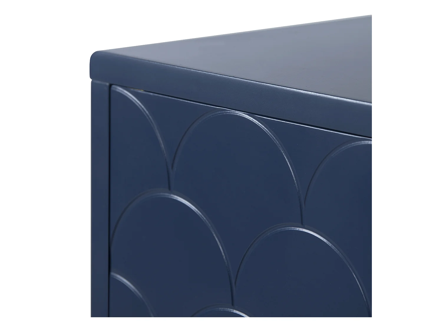 Lot de 1 Table de chevet à 1 porte, table de canapé - bleu marine - 50x35x35 cm