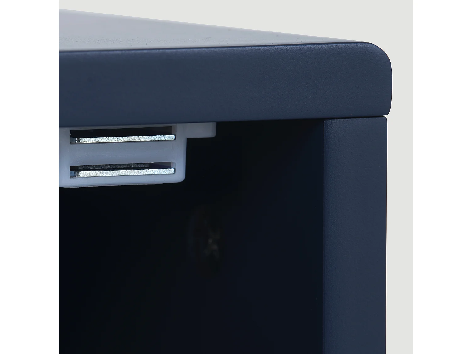 Lot de 1 Table de chevet à 1 porte, table de canapé - bleu marine - 50x35x35 cm