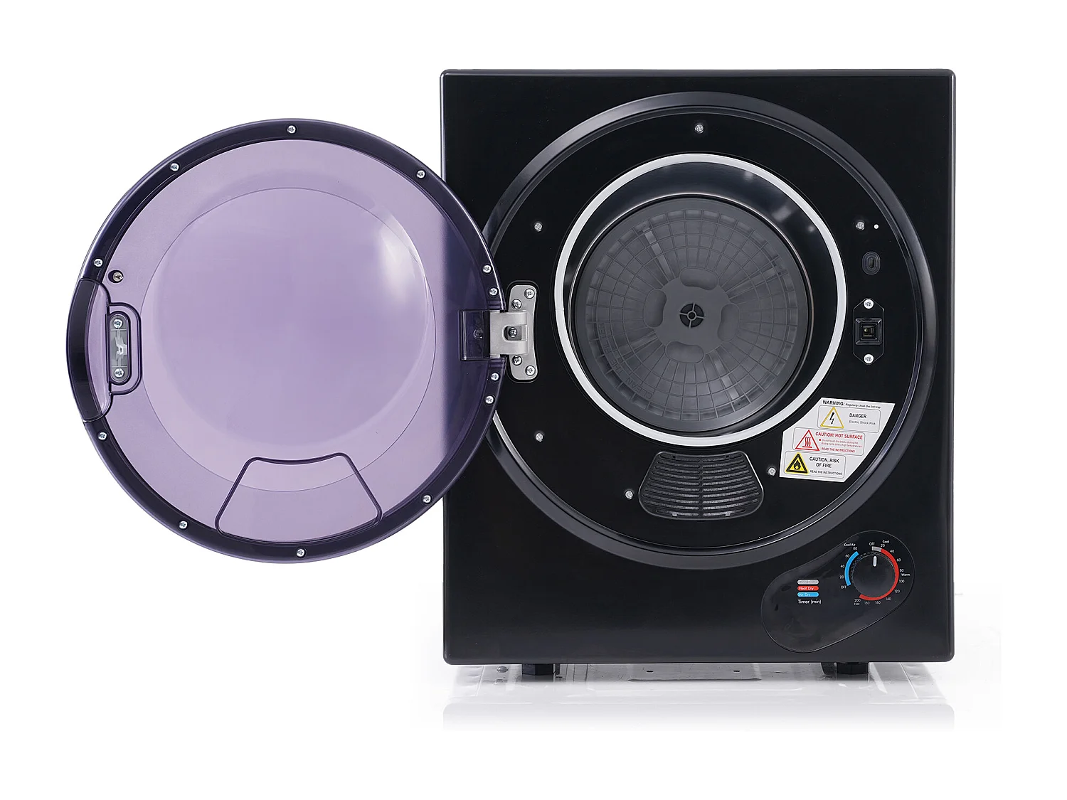 Mini sèche-linge, 2,5 kg, peut être fixé au mur, double filtres, chauffage en céramique PTC - Noir