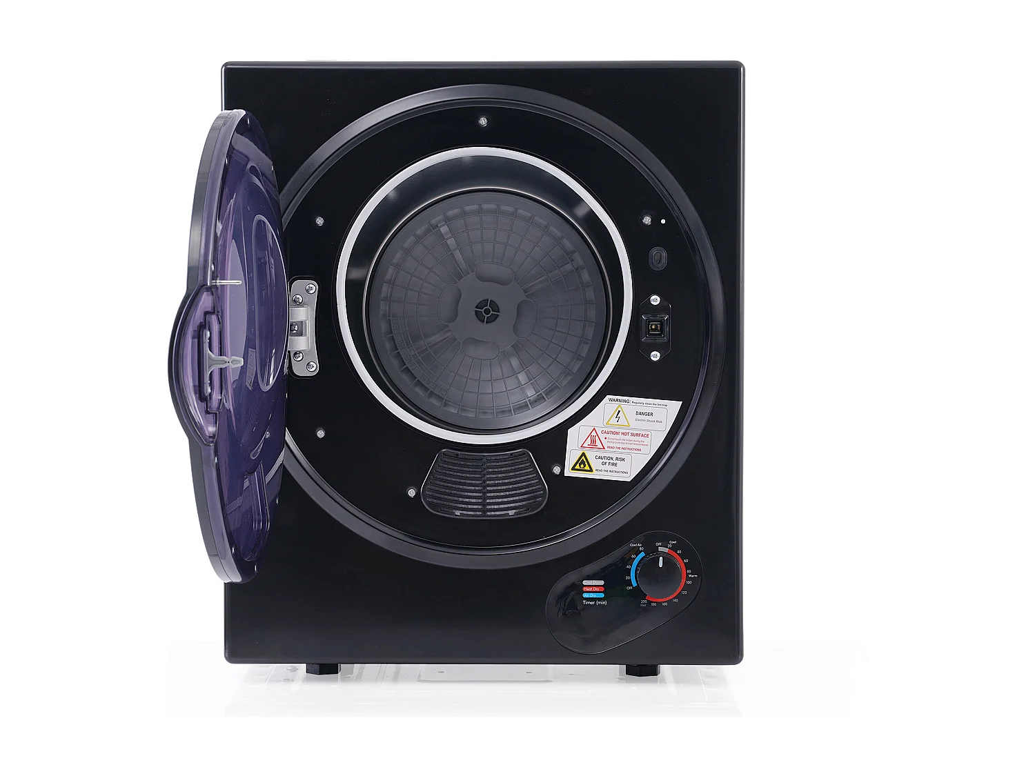 Mini sèche-linge, 2,5 kg, peut être fixé au mur, double filtres, chauffage en céramique PTC - Noir