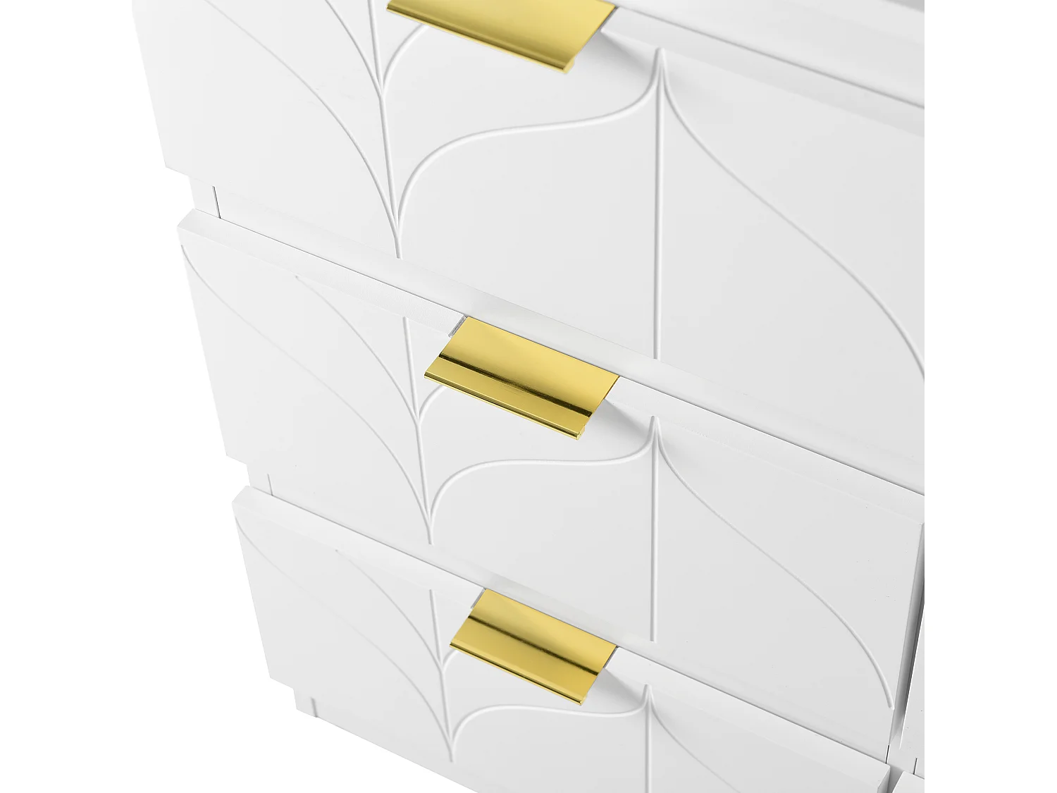 Coiffeuse 80x40x73 cm avec 6 tiroirs et plateau rotatif  à 180° - Blanc(sans miroir ni tabouret)