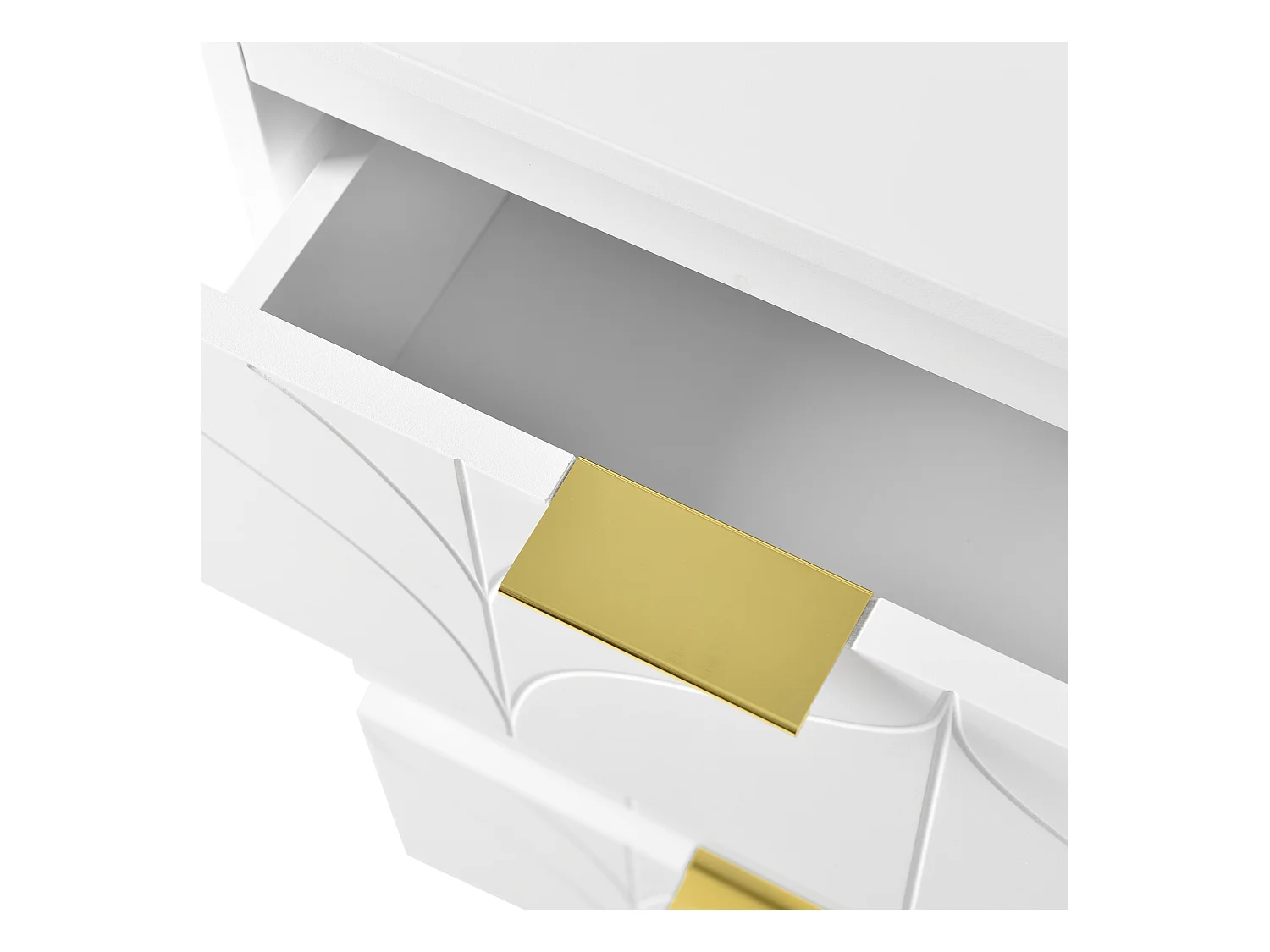 Coiffeuse 80x40x73 cm avec 6 tiroirs et plateau rotatif  à 180° - Blanc(sans miroir ni tabouret)