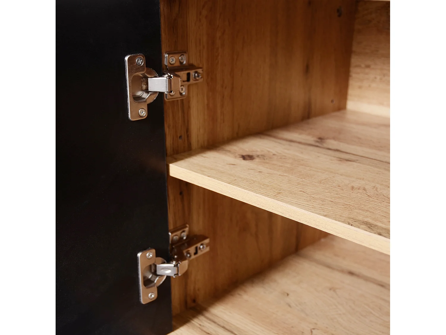 Vestiaire d'entrée multifonctionnel Armoire à chaussures, portemanteau et Miroir - Naturel