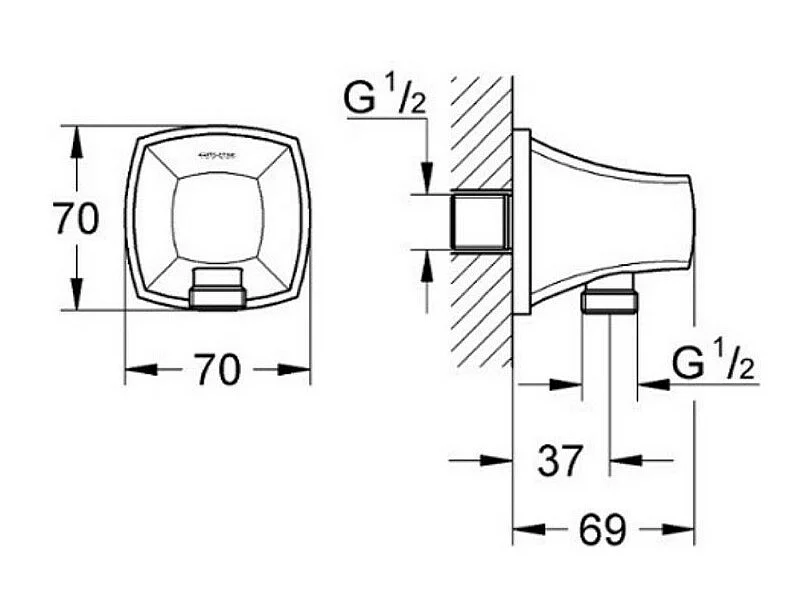 Grohe Coude à encastrer Grandera