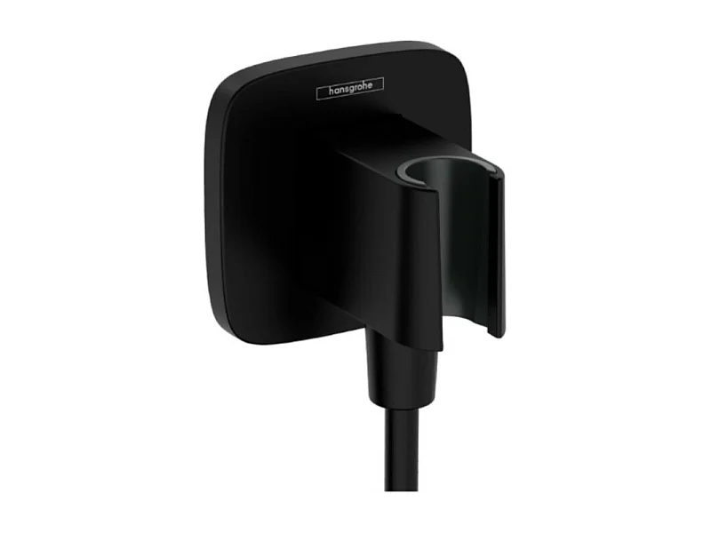 Support pommeau de douche avec raccordement HANSGROHE Fixfit Q noir mat