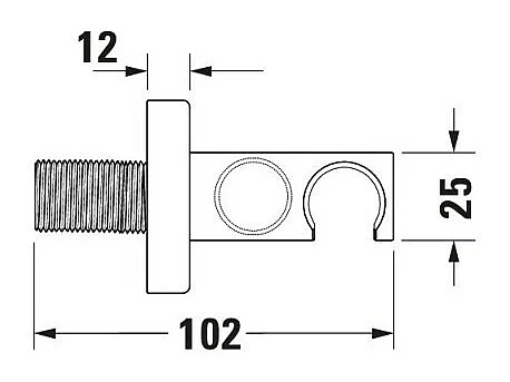 Coude de raccordement carré DURAVIT Universal noir mat