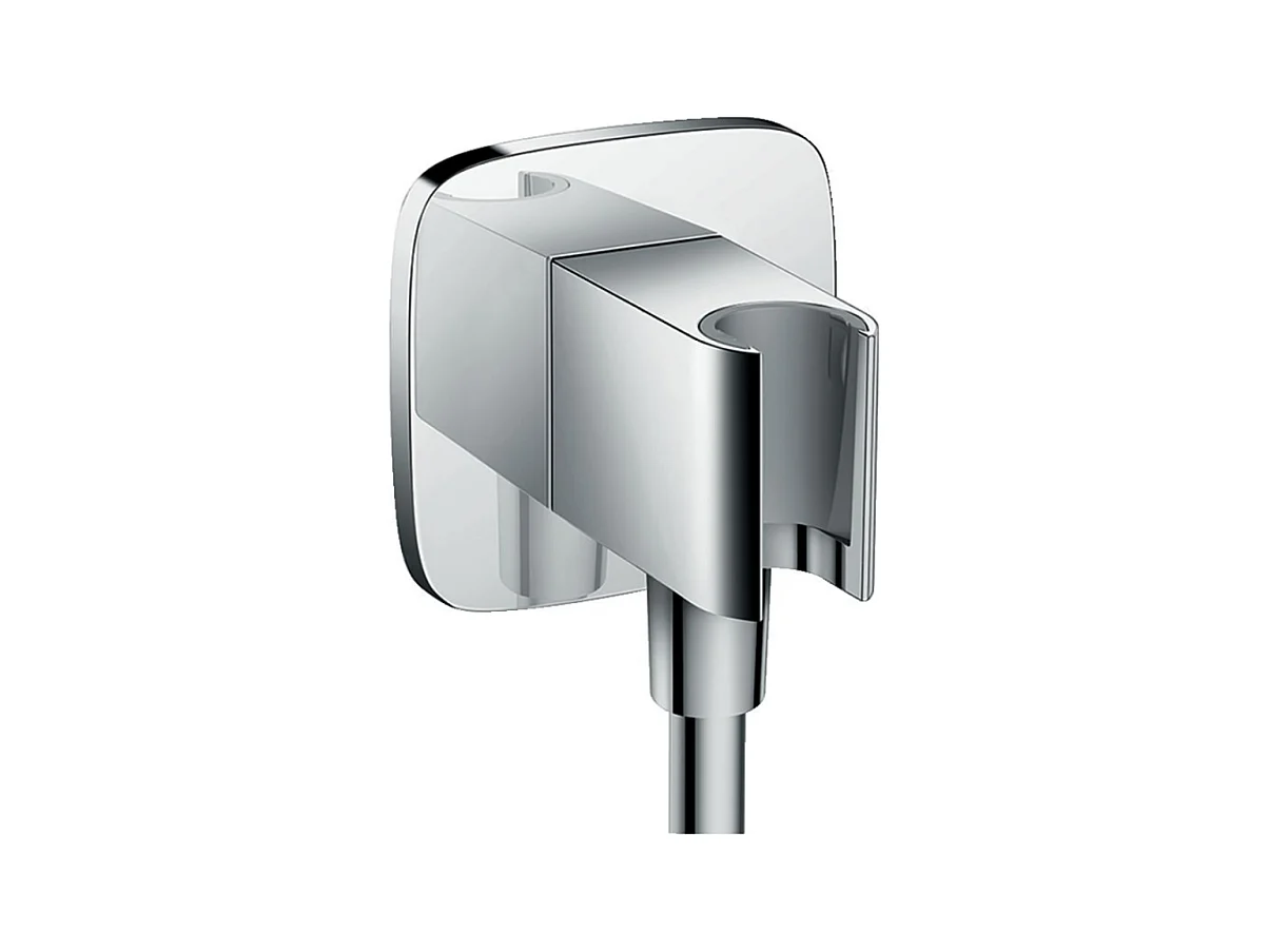 Support pommeau de douche avec raccordement HANSGROHE Fixfit Q chromé