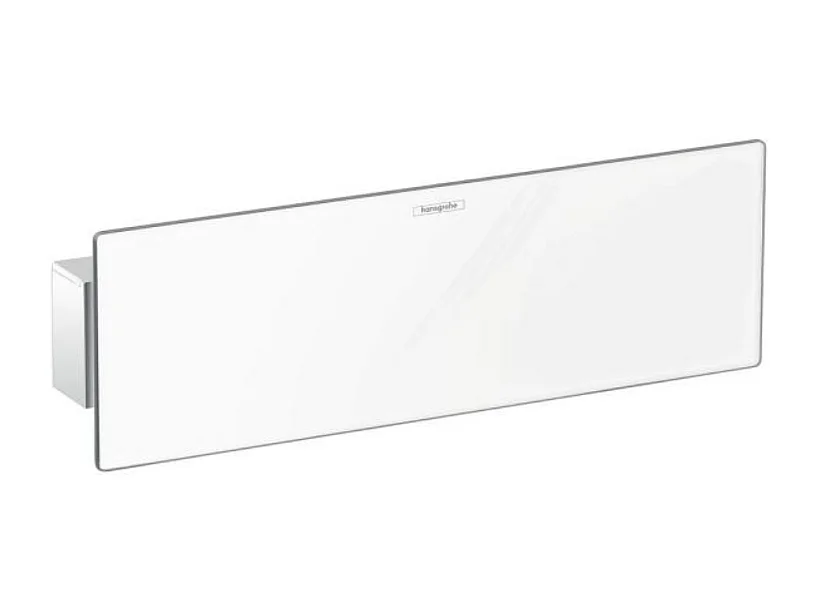 Soporte para rociador de ducha con conexión HANSGROHE Fixfit con estante de 30 cm blanco y cromo