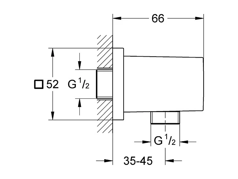 Grohe - Coude à encastrer Euphoria cube