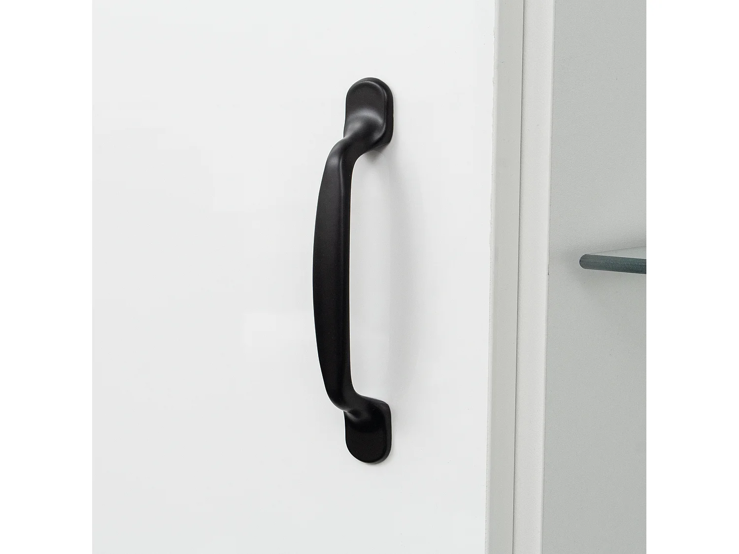 Armoire à vitrine blanche, Étagère de Rangement avec LED de 16 couleurs - 59.5x35x182 cm