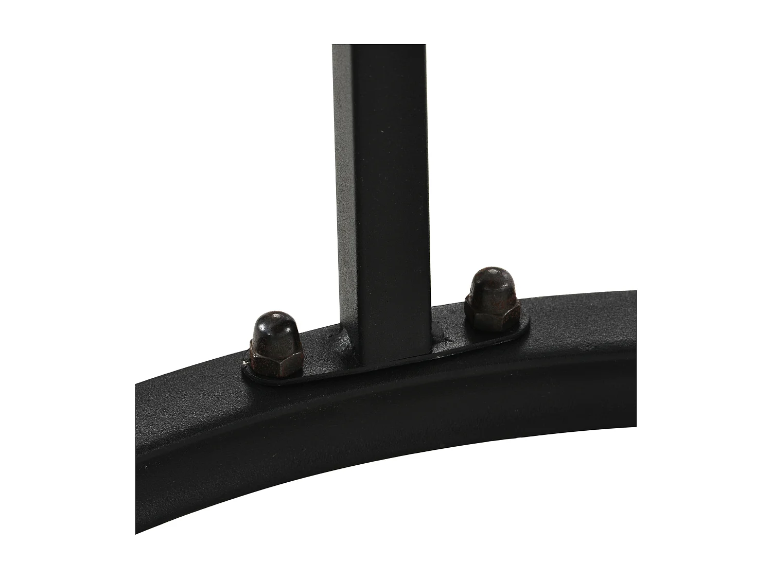 Zestaw 2 stolików kawowych - dębowy blat - Okrągły stolik kawowy z metalową ramą