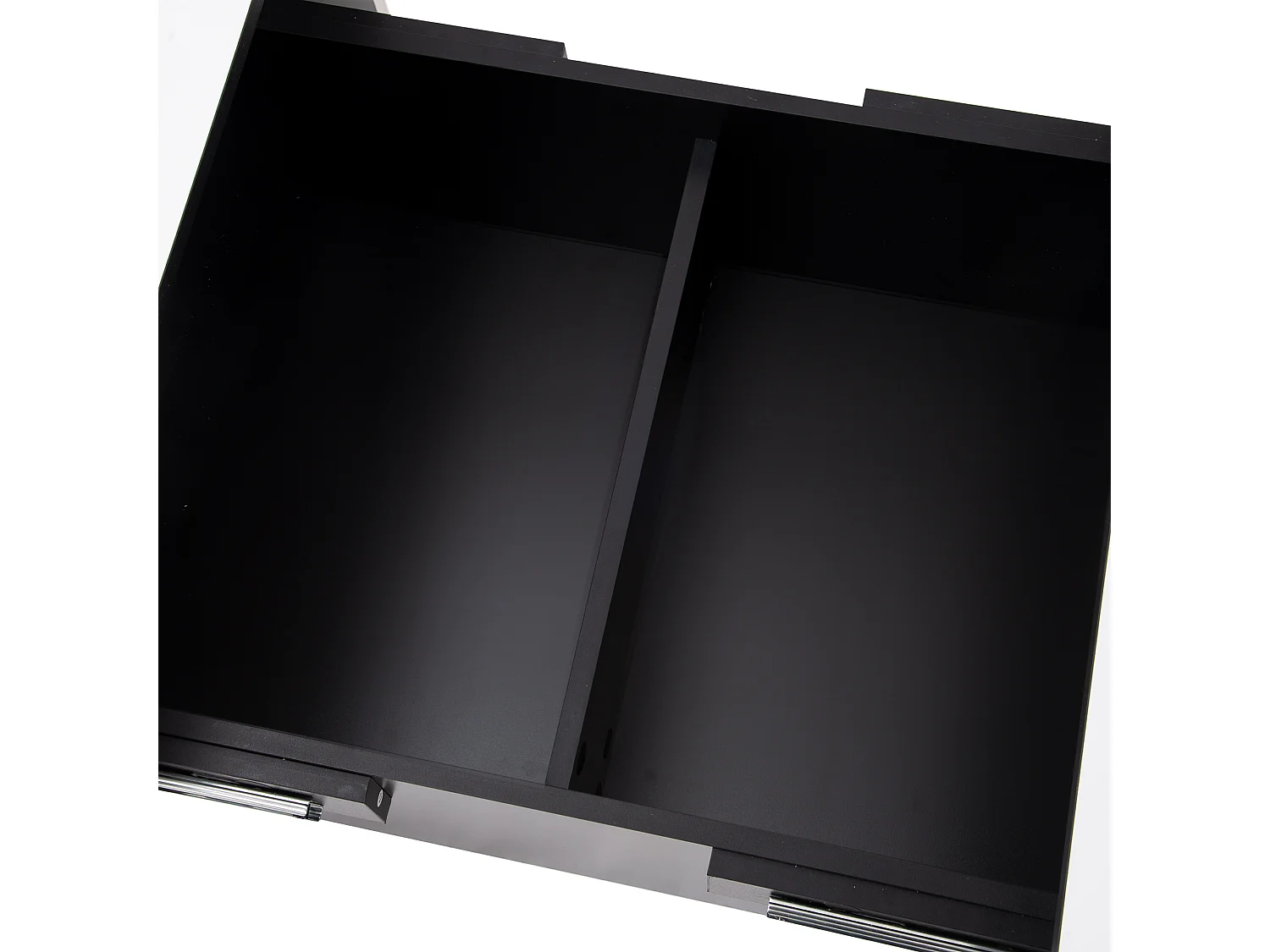 Table basse fixe blanche, Table de canapé extensible et rangement - 102x60x40 cm