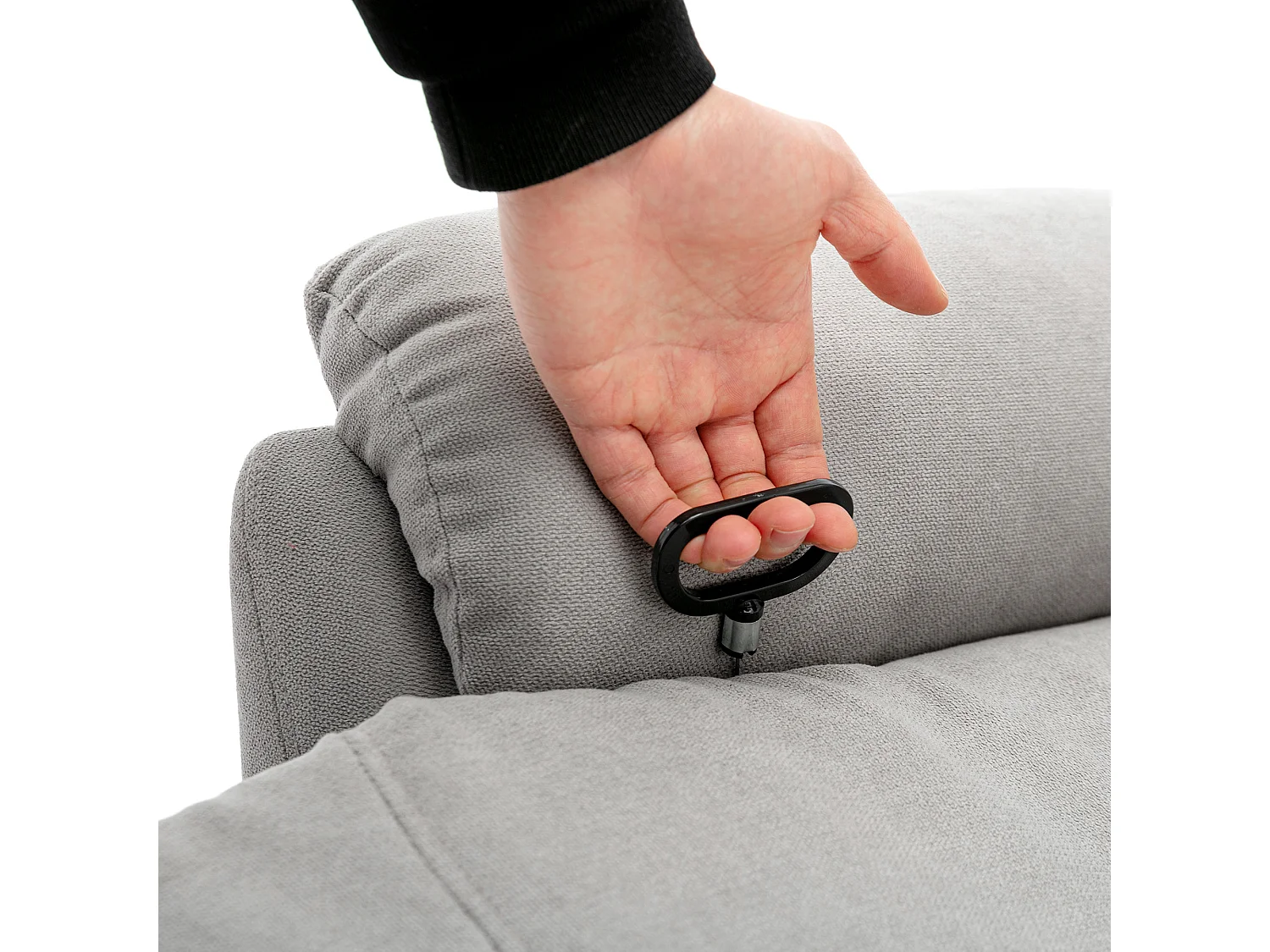 Fauteuil simple Fauteuil TV pour Salon - Chaise Longue en Cuir PU avec Repose-Pieds - Gris XXL