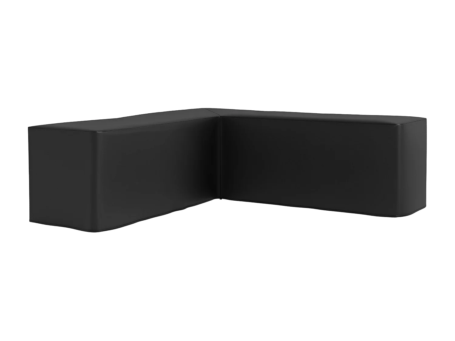 Housse de protection salon de jardin d'angle - imperméable, anti-UV - dim. 250L x 250l x 79H cm - noir