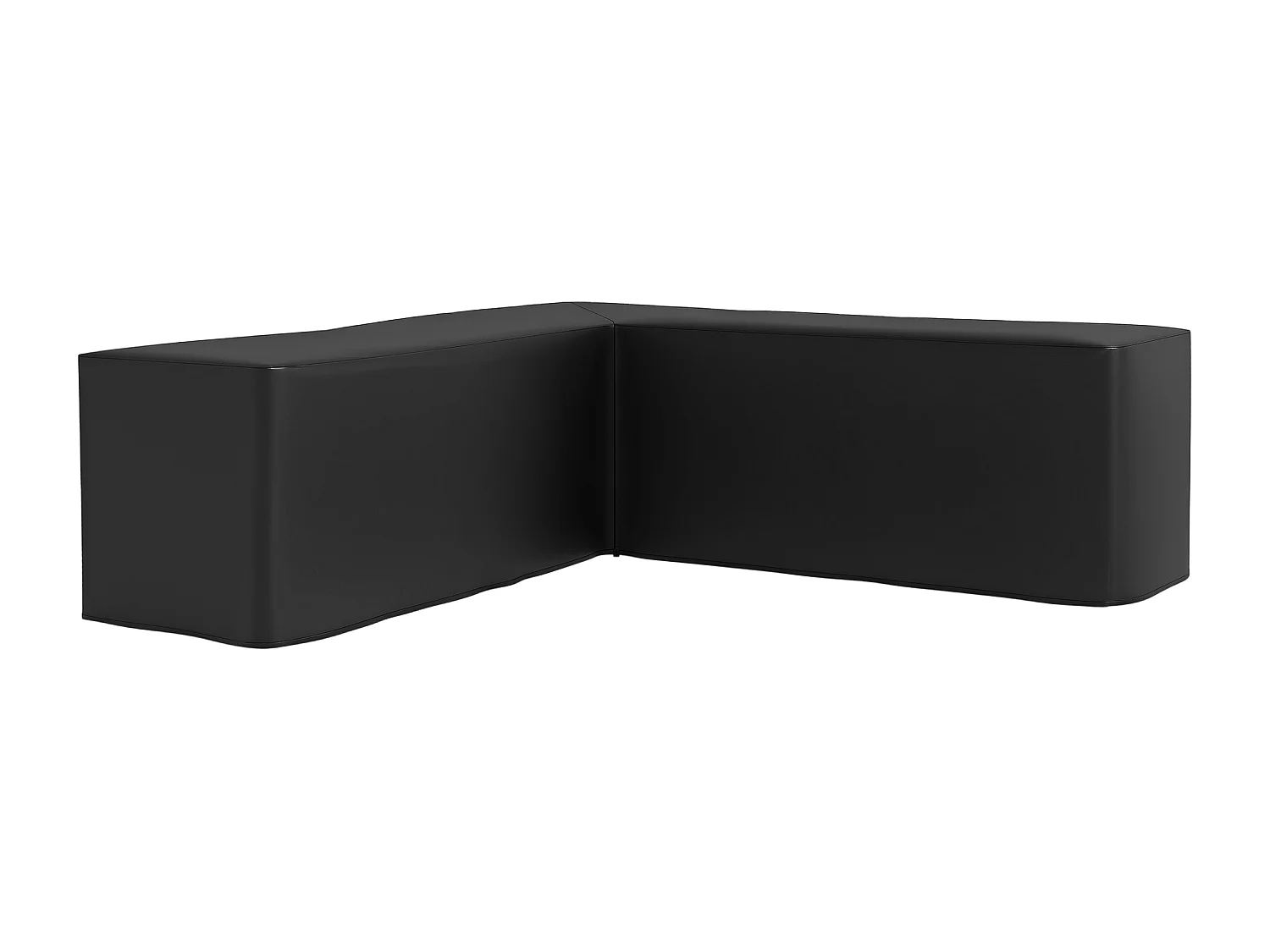 Housse de protection salon de jardin d'angle - imperméable, anti-UV - dim. 250L x 250l x 79H cm - noir