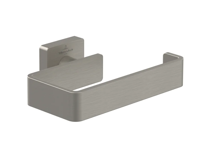 Dérouleur de papier toilette sans couvercle VILLEROY ET BOCH Elements - Striking Nickel Brossé