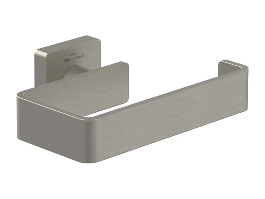 Dérouleur de papier toilette sans couvercle VILLEROY ET BOCH Elements - Striking Nickel Brossé