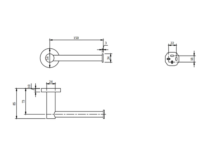 Dérouleur de papier toilette sans couvercle VILLEROY ET BOCH Elements - Tender