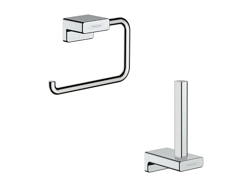 Porte-papier WC HaANSGROHE AddStoris + Réserve porte-papier chromé