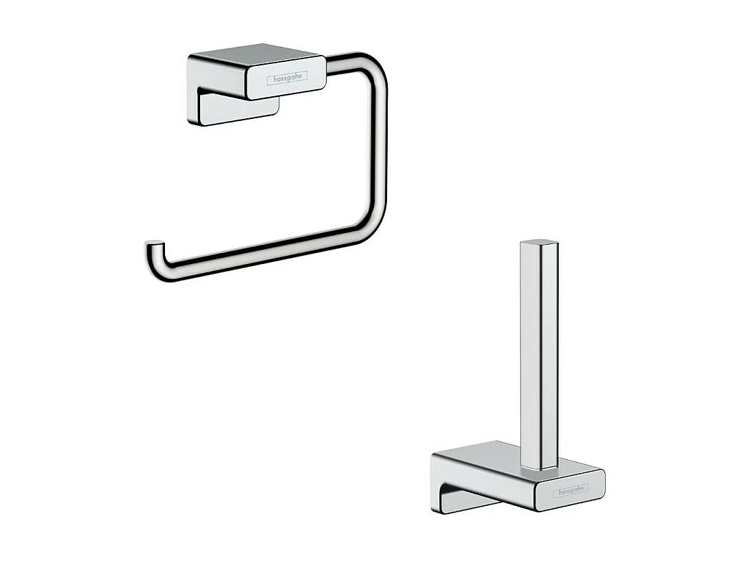 Porte-papier WC HaANSGROHE AddStoris + Réserve porte-papier chromé