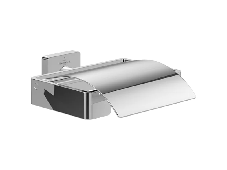 Dérouleur de papier toilette avec couvercle VILLEROY ET BOCH Elements - Striking Chrome