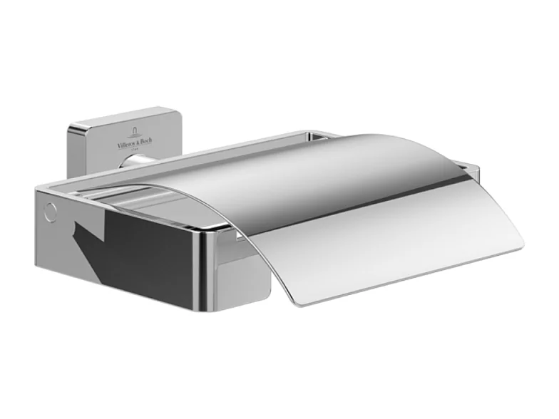 Dérouleur de papier toilette avec couvercle VILLEROY ET BOCH Elements - Striking Chrome