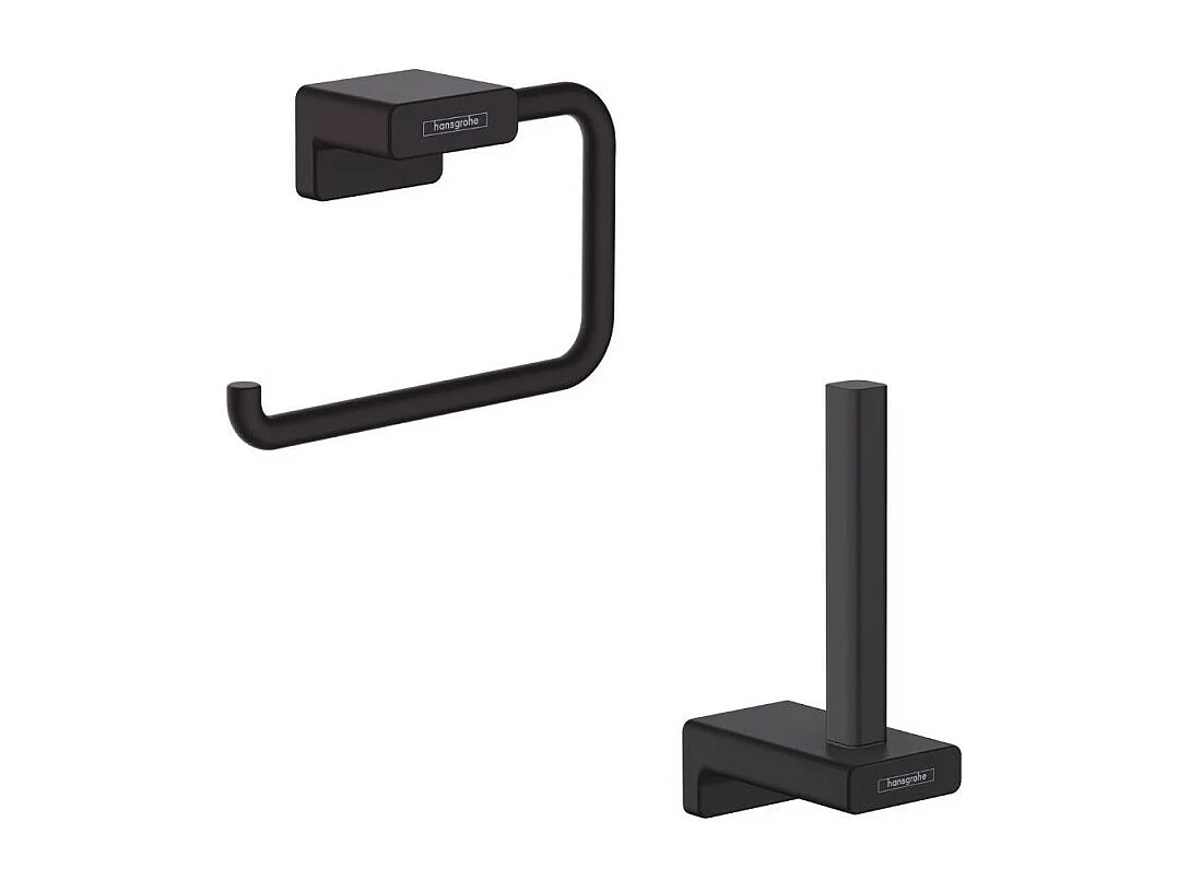 Porte-papier WC HANSGROHE AddStoris + Réserve porte-papier noir mat