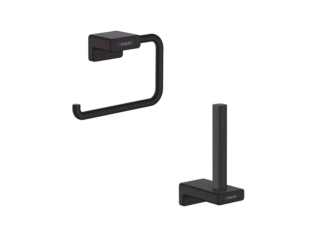 Porte-papier WC HANSGROHE AddStoris + Réserve porte-papier noir mat