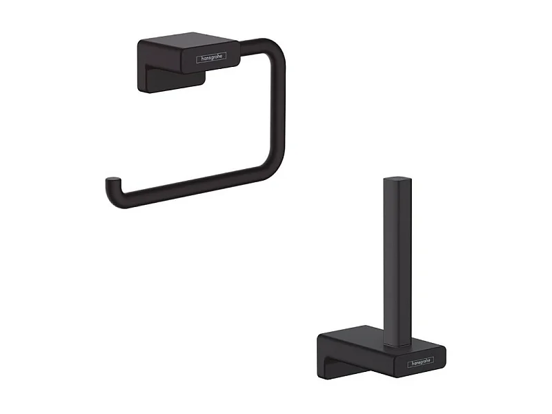 Porte-papier WC HANSGROHE AddStoris + Réserve porte-papier noir mat
